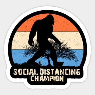 Bigfoot Social Distancing Champion Sticker